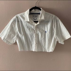 Penguin Cropped Button Down Shirt